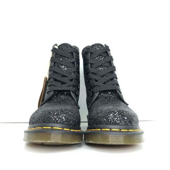NEW Dr Martens Black Chunky Glitter 1460 Farrah Lace Up Boots Women’s 5 Shoes - Picture 6 of 11